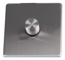 PELB1139 - Screwless Dimmer Switch, 1 Gang, 1 Way, 250W, Stainless Steel
