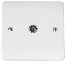 CMA065 - Non-Isolated Coaxial Socket, 1 Gang, White