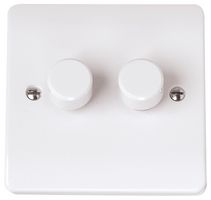 CMA162 - Dimmer Switch, 2 Gang, 2 Way, 100W, White