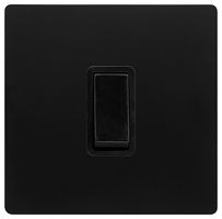 SFBK011BK - Light Switch, 1 Gang, 2 Way, 10AX, Black