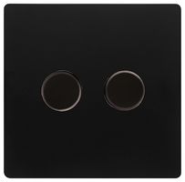 SFBK162 - Dimmer Switch, 2 Gang, 2 Way, 100W, Black