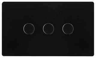 SFBK163 - Dimmer Switch, 3 Gang, 2 Way, 100W, Black