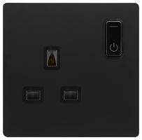 SFBK30035BK - Smart Switched Socket, 1 Gang, Double Pole, 13A, Black
