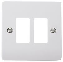 CMA20402 - Mode Frontplate, 2 Gang, White