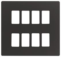 SCP20508BK - Definity Frontplate, 8 Gang, Black