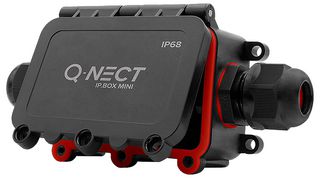 QOE8342BLK - Q-Nect Connection Box, 4 Pole, 2 Way, 24A, Black/Red, IP68