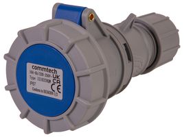 PELB2308 - Cable Mount CEE Socket, 2P+E, 16A, 230V, Blue, IP67