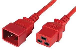 PELB2374 - IEC C20 to IEC C19 Mains Lead, 2.5m, 250V, 16A, Red