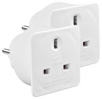 TAEUR/2-MP - UK to Europe Travel Adaptors, Pack of 2
