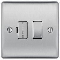 NBS50-01 - Switched Fused Connection Unit, 13A, Brushed Steel