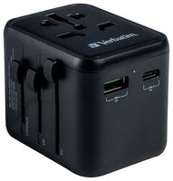 49544 - Universal Travel Adaptor with USB, 60W, 1x USB A, 1x USB C
