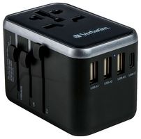 49546 - Universal Travel Adaptor with USB, 61W, 3x USB A, 2x USB C