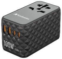32121 - GaN III Universal Travel Adaptor with USB, 100W, 2x USB A, 2x USB C