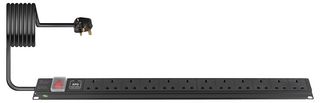 P710ED - 19" Power Distribution Unit with 3 Way Surge Protection, 12 Gang, 1U, 2m