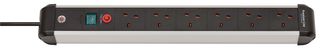 1391033630 - Premium-Alu-Line 6 Gang Mains Extension, 250V AC, 13A, 3m
