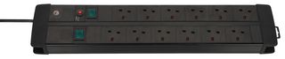 1256003900 - Premium-Line FB 12 Gang Mains Extension, 250V AC, 13A, 3m