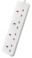 EL4G5M - 4 Gang Mains Extension Lead, 5m, White
