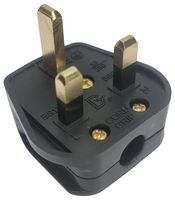 FP13AB - UK Mains Plug with 13A Fuse, Black