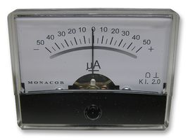 PM-2/+-50UA - Analogue Panel Meter, DC Current, 0 to +/-50uA