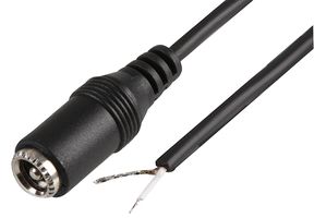 PPW00013 - DC Socket to Bare Ends Power, 2.5mm Socket, 2m
