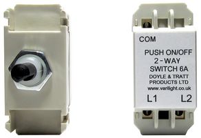 MH0 - Push On/Off Switch Module, 1 or 2 Way, 6A