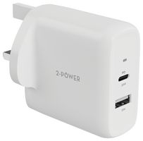 2PWC32W02-UK - USB PD Mains Charger, 1x USB A, 1x USB C, 32W