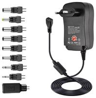 SW4177-30W-EURO - Regulated Multi-Voltage AC/DC Power Supply, Euro Plug, 12V DC, 1.5A, 18W