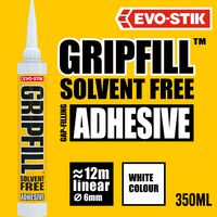 30812124 - GripFill Solvent-Free Gap Filling Adhesive, White C30 350ml