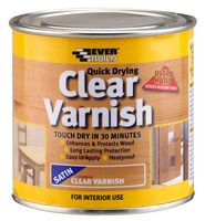 WVARCLS07 - Quick Dry Clear Satin Finish Wood Varnish, 750ml