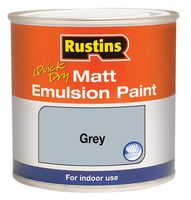 MEMLG500 - Quick Dry Matt Emulsion, Grey - 500ml