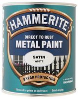 5092886 - Direct to Rust Satin Finish Paint, White - 750ml
