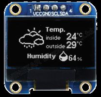 WEA012864DWPP3N00003 - OLED Graphic Display Module, 128 x 64, 3V, Passive Matrix, White