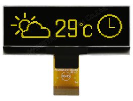 WEO012832ALPP3N00000 - OLED Graphic Display Module, 128 x 32, Passive Matrix, Yellow