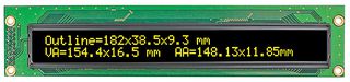 WEH004002ALPP5N00000 - OLED Display Character Module, 40 x 2, Yellow On Black