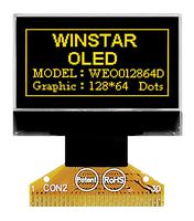 WEO012864DLPP3N00004 - OLED Display Module, 128x64, Passive Matrix, Yellow on Black