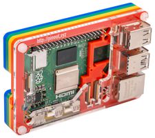 PIM678 - Pibow Coupe 5 Case for Raspberry Pi 5, Rainbow