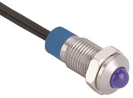AB-AV-0802 - LED Panel Mount Mount Indicator Light, Blue, 12V, 8mm