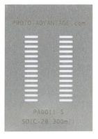 PA0011-S - SOIC-28 Stainless Steel Stencil - 1.27mm Pitch