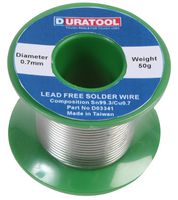 D03341 - Lead Free Solder Wire, 0.7mm, 50g