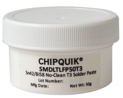 SMDLTLFP50T3 - No-Clean Lead-Free Low Temperature Solder Paste Jar, Sn42/Bi57.6/Ag0.4, T3 Mesh, 50g