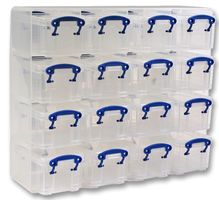 0.3LX16ORG - Clear Storage Organiser with 16 Boxes - 310mm x 375mm x 125mm