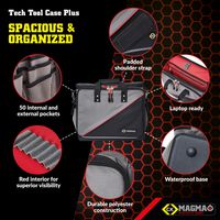 MA2632 - Technician's Tool Case Plus with 50 Pockets and Holders