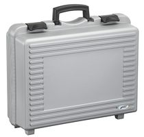 17043H156.005.GPB - Silver / Grey Polypropylene Briefcase Storage Case with Foam - 156mm x 425mm x 342mm