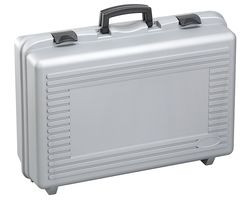 17060H184.005.GPB - Silver / Grey Polypropylene Briefcase Storage Case with Foam - 184mm x 600mm x 415mm