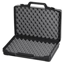 K06.079.GPB - Black Polypropylene Briefcase Storage Case with Foam Insert - 97mm x 402mm x 332mm