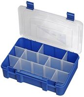 197.303 - 1-20 Compartment Storage Box Blue - 75mm x 276mm x 188mm