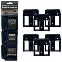 BM-BO18-BLU-6 - Battery Storage Mounts for Bosch Professional 18V Power Tool Batteries - Blue, 6 Pack