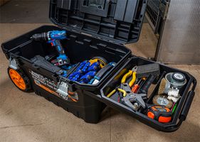 TL173 - Mobile Pull Along Tool Storage Box with Wheels
