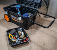 TL173 - Mobile Pull Along Tool Storage Box with Wheels