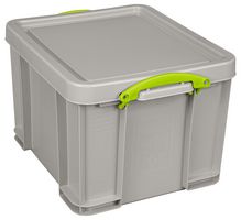 35RDG - 35L Grey Recycled Multi-Use Storage Box with Lid - 310mm x 390mm x 480mm